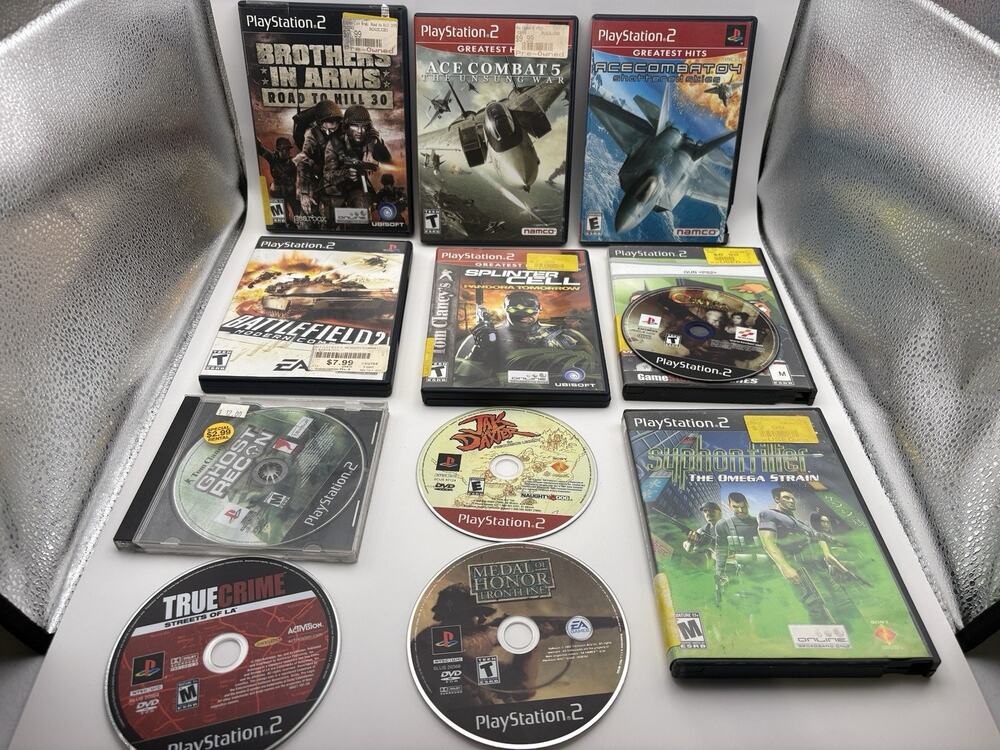 PS2 Mixed Shooter Game Lot 12 True Crime Medal of Honor Jax & Daxter Contra PS2